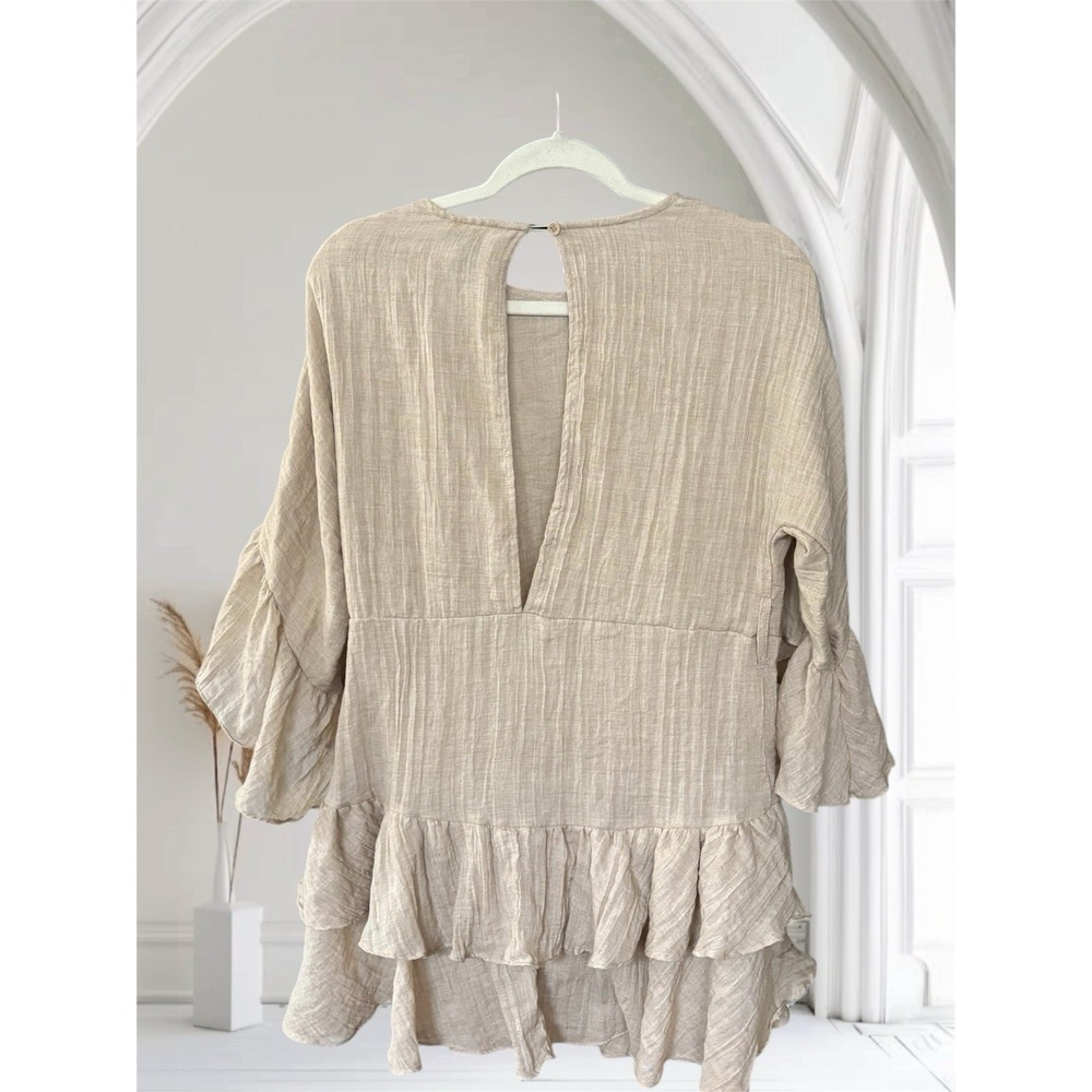 Princess Polly Beige Ruffle Mini Dress - Picture 7 of 8